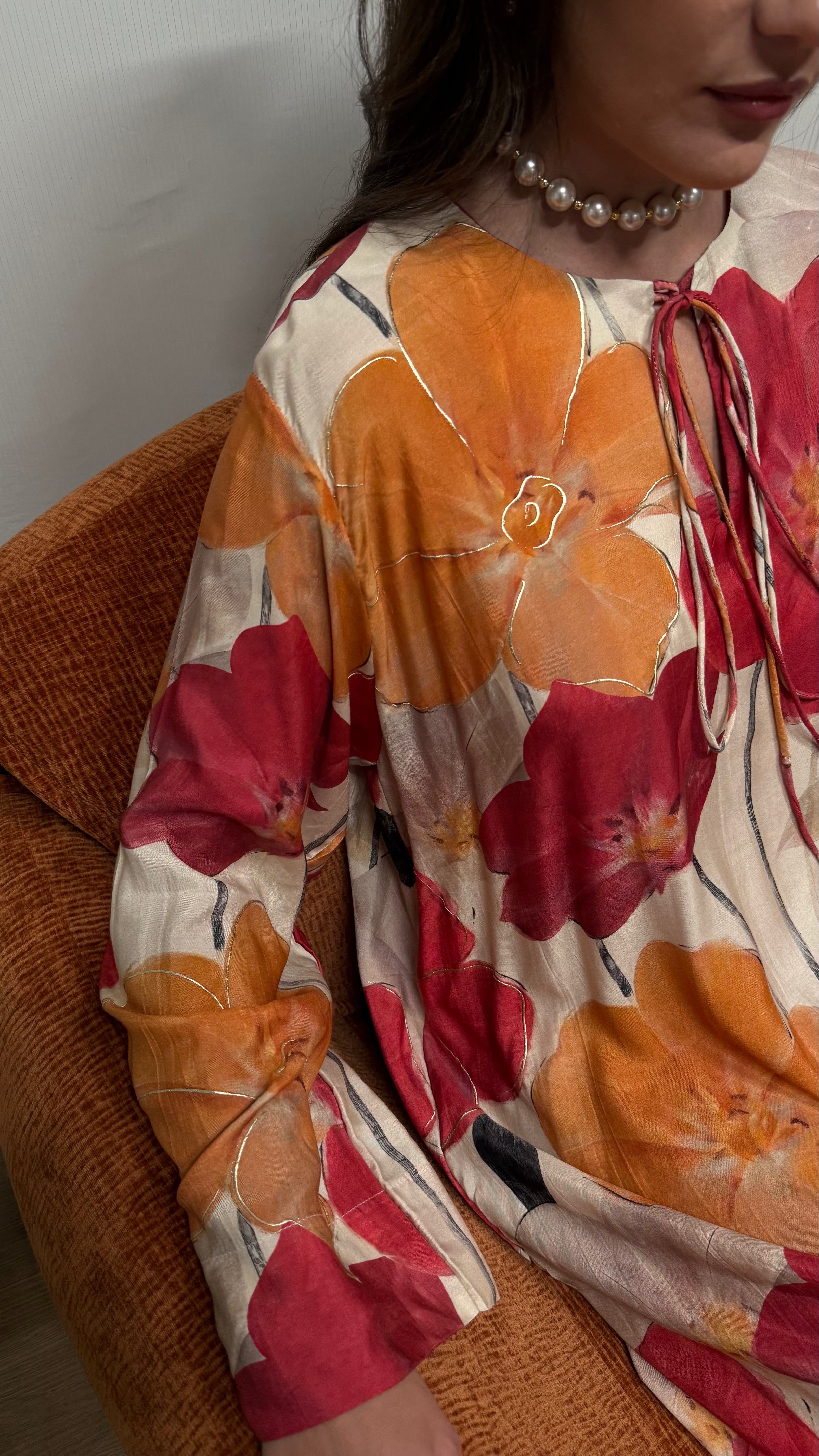 Jalabiya- Red Floral