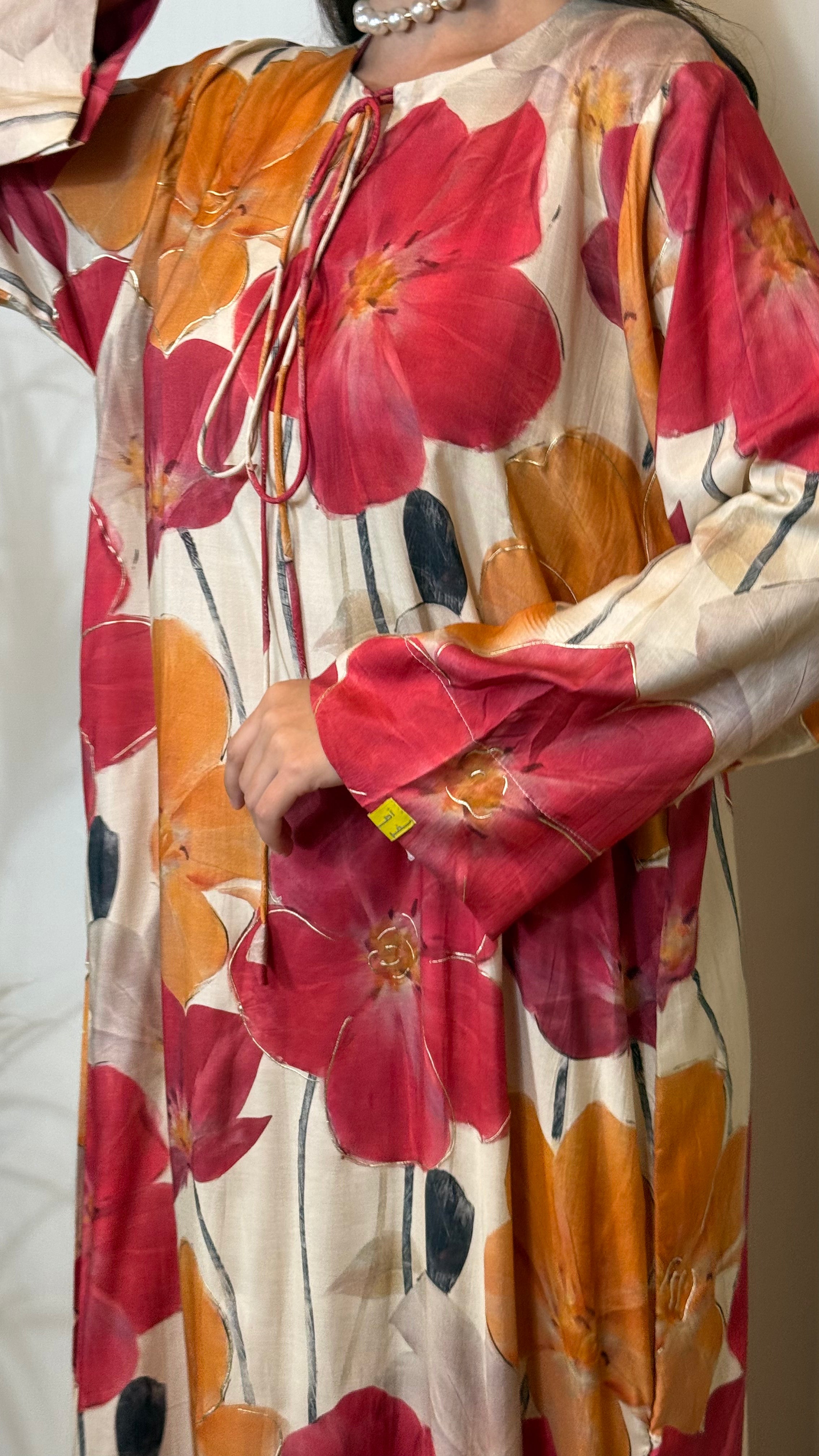 Jalabiya- Red Floral