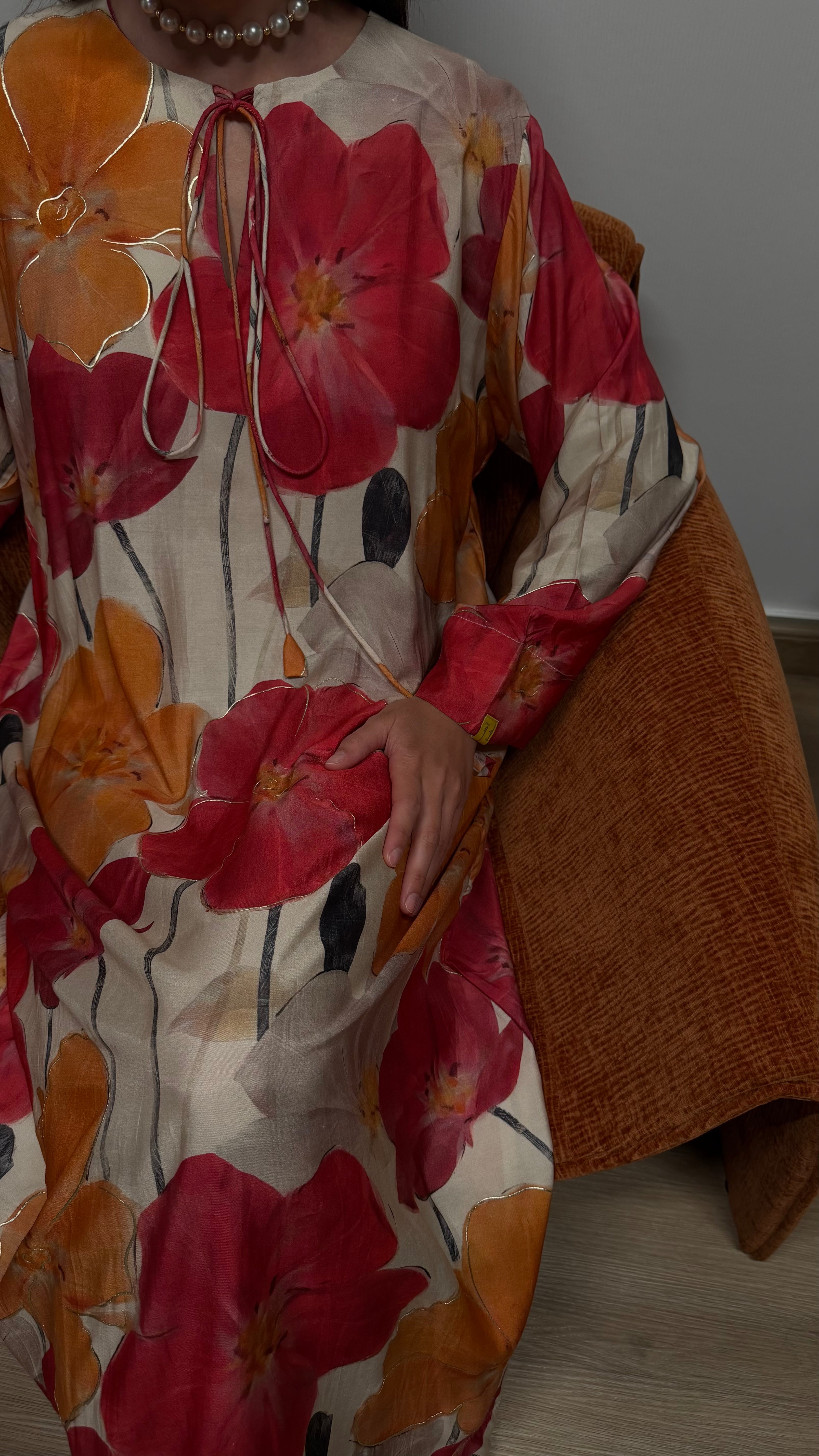 Jalabiya- Red Floral