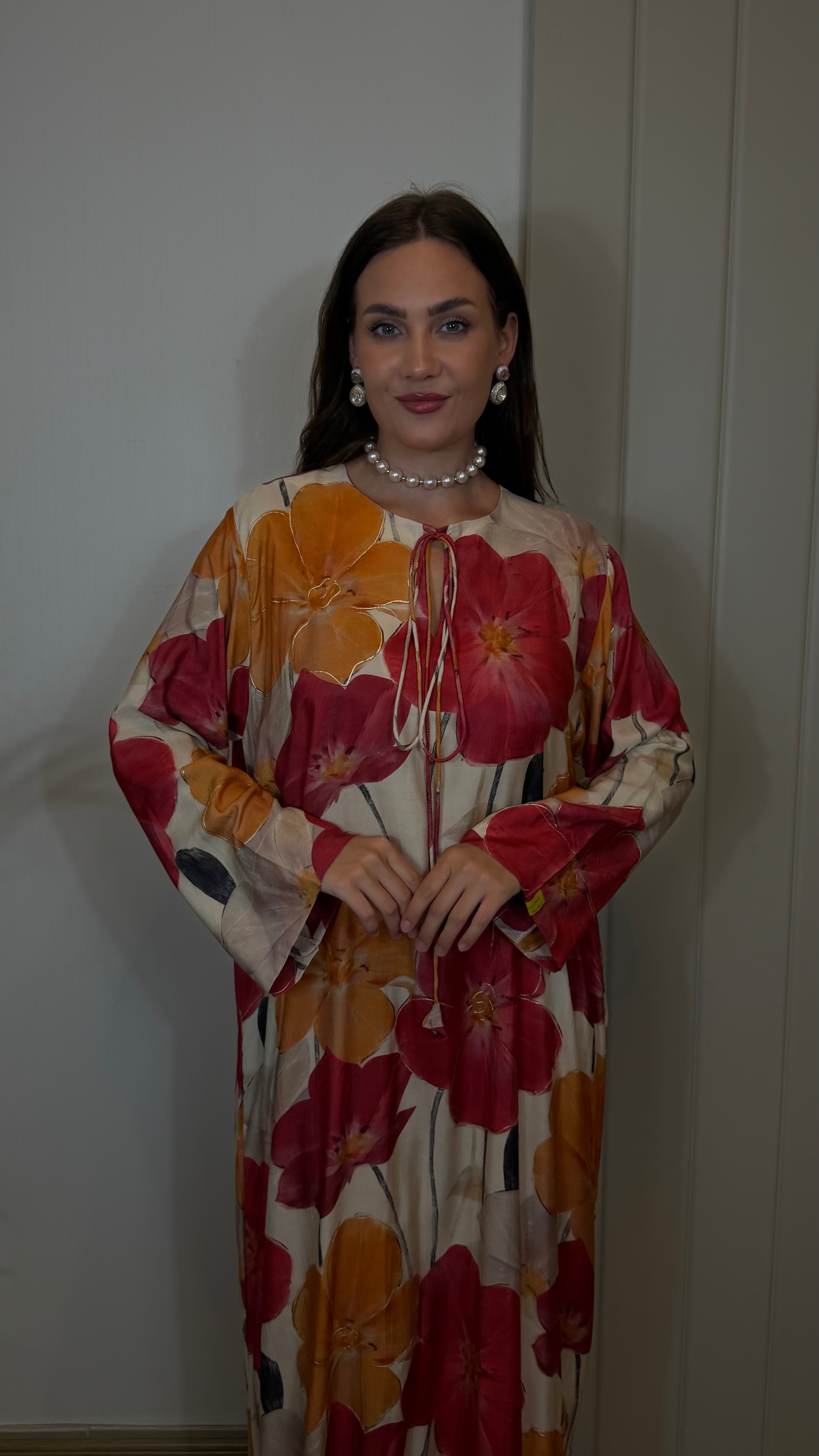 Jalabiya- Red Floral