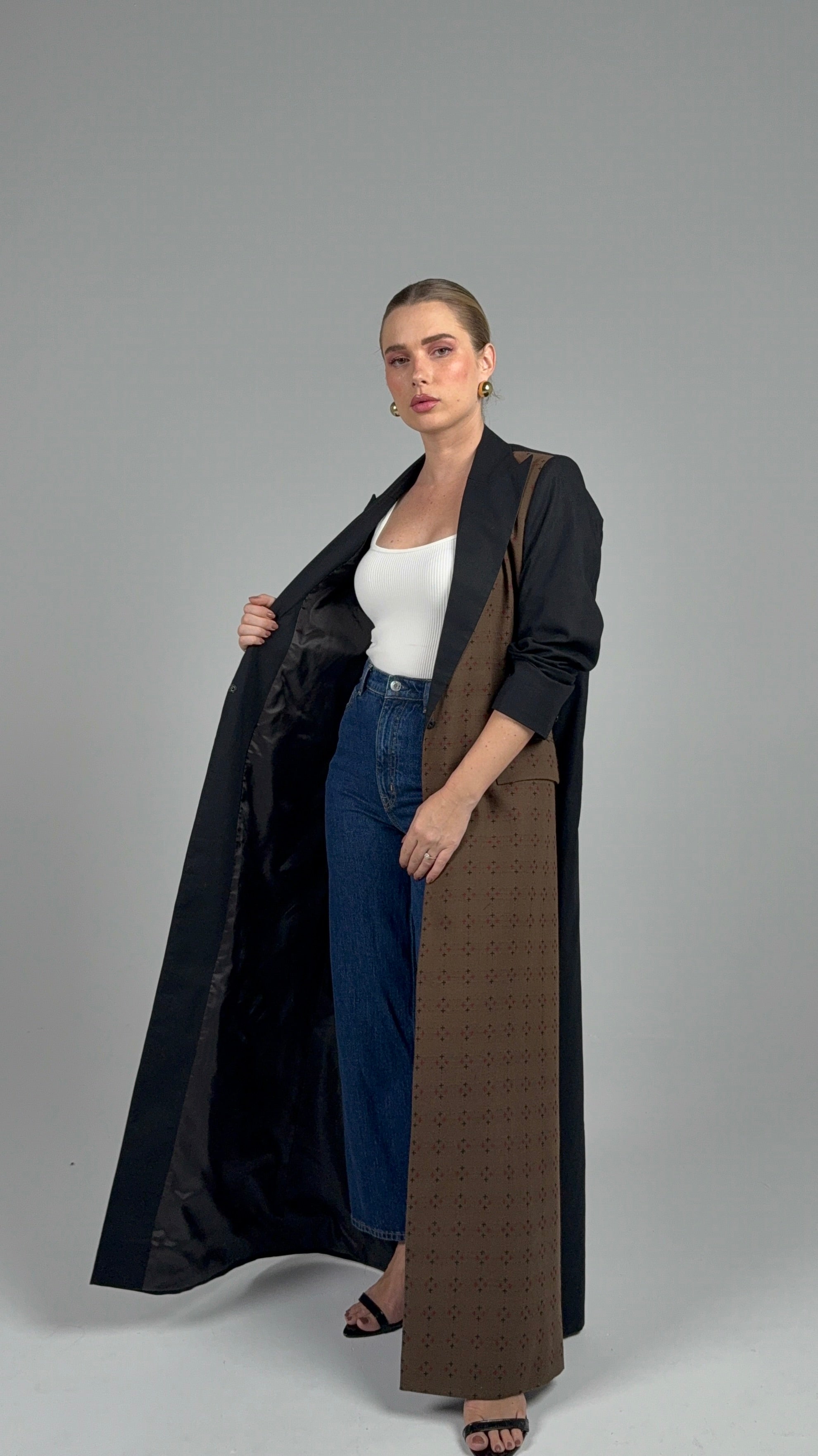 Sneakers Blazer- Black/Brown Embroidery