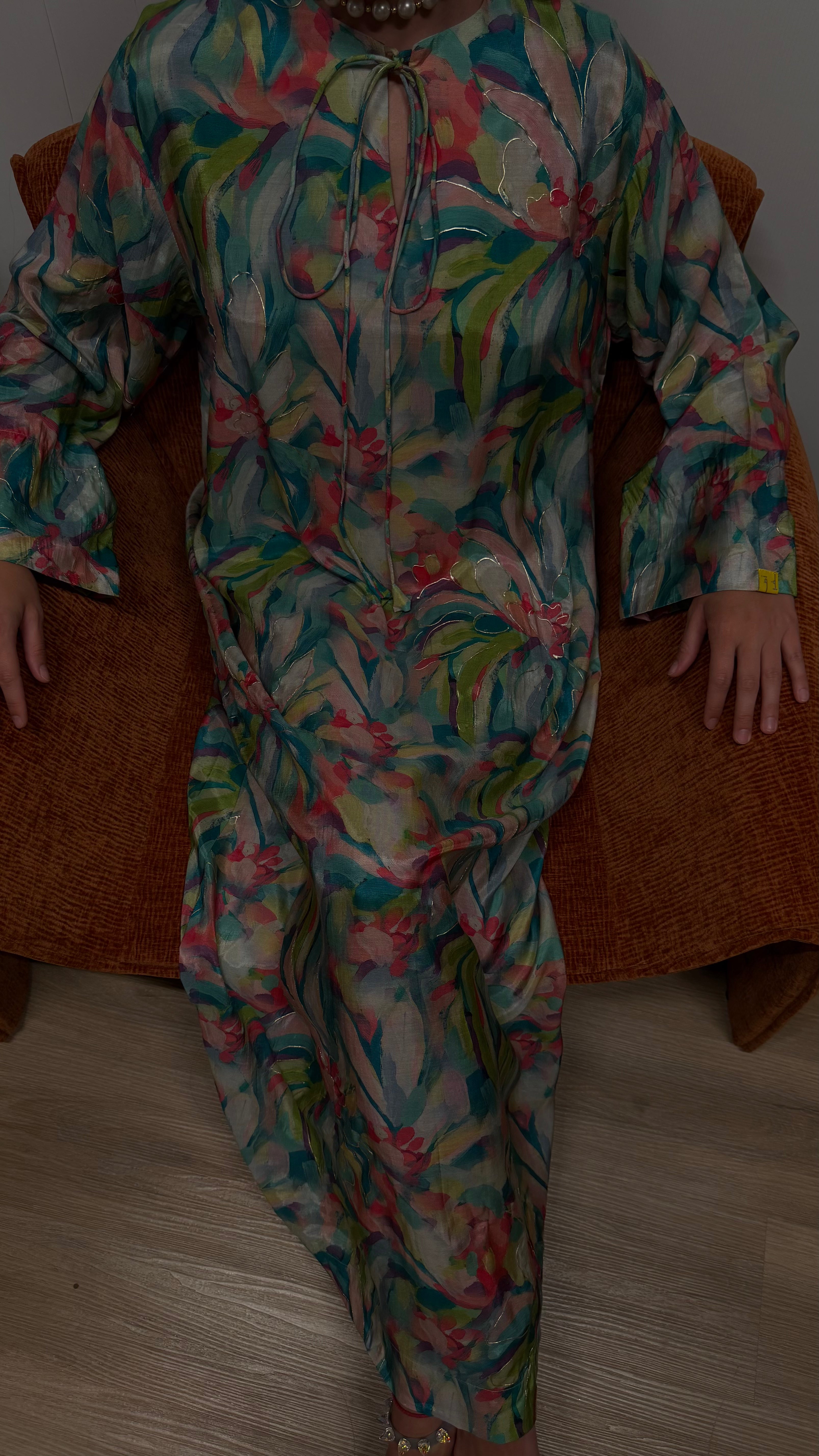 Jalabiya- Green Abstract