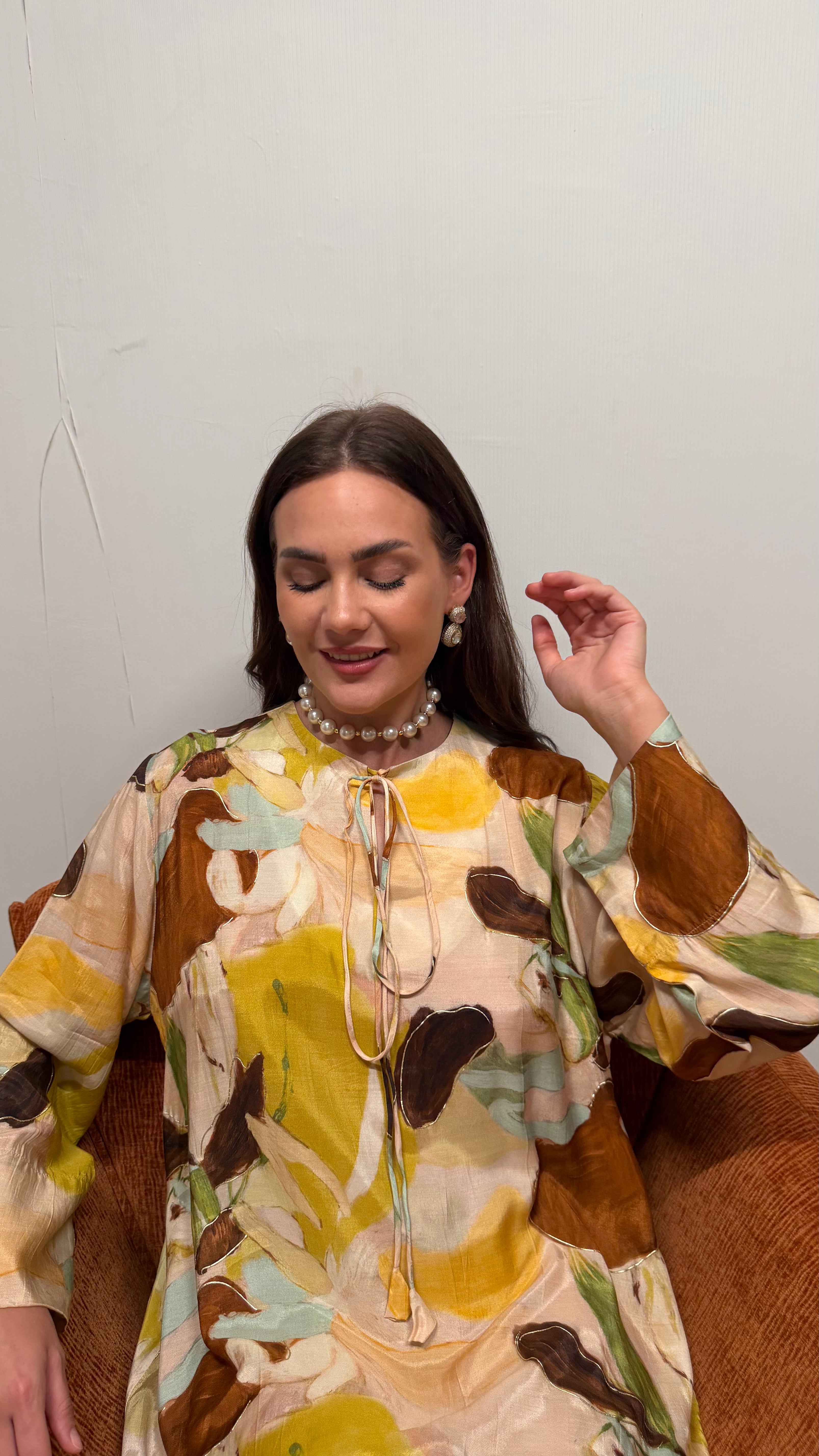 Jalabiya- Yellow Abstract