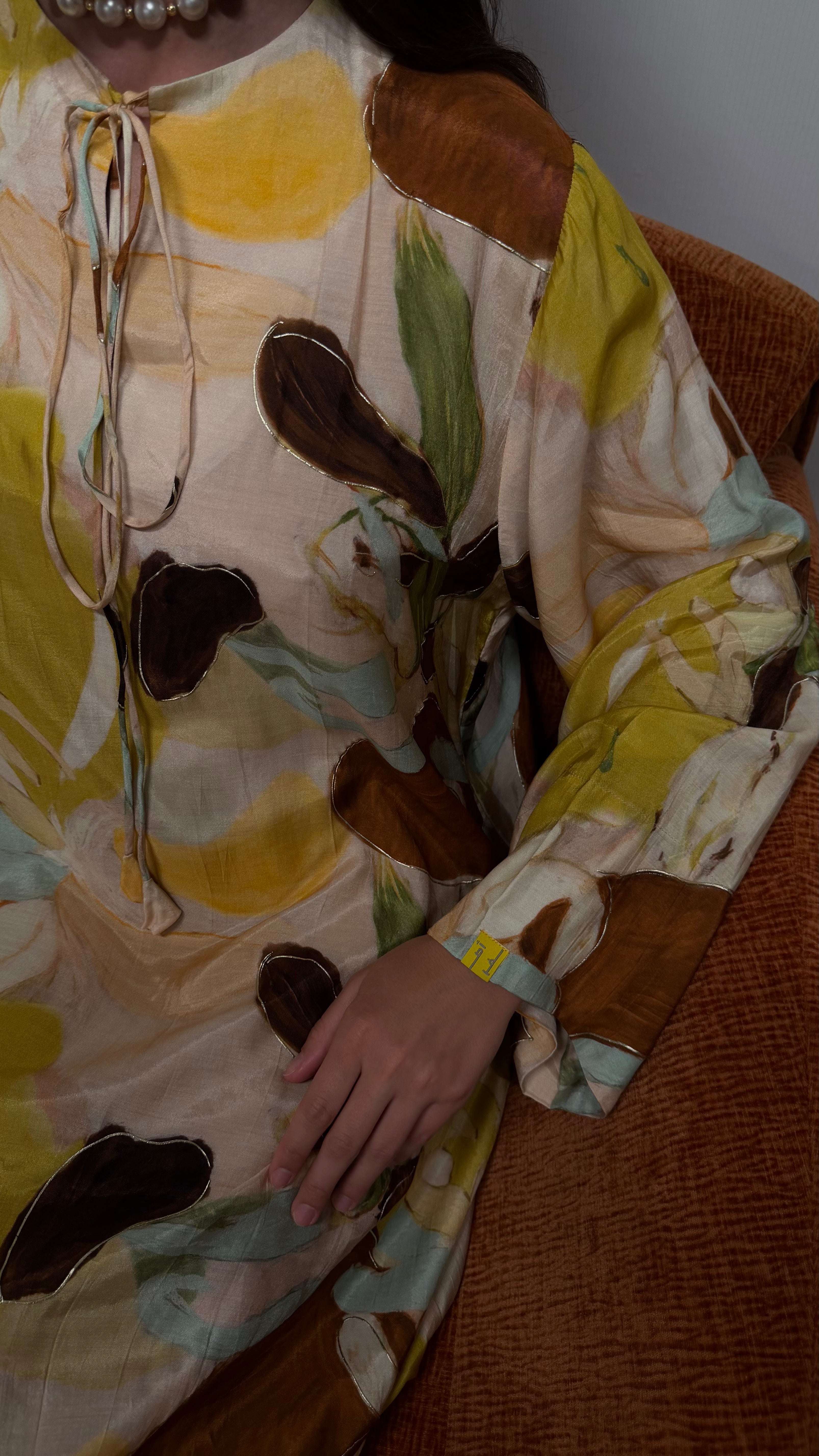 Jalabiya- Yellow Abstract