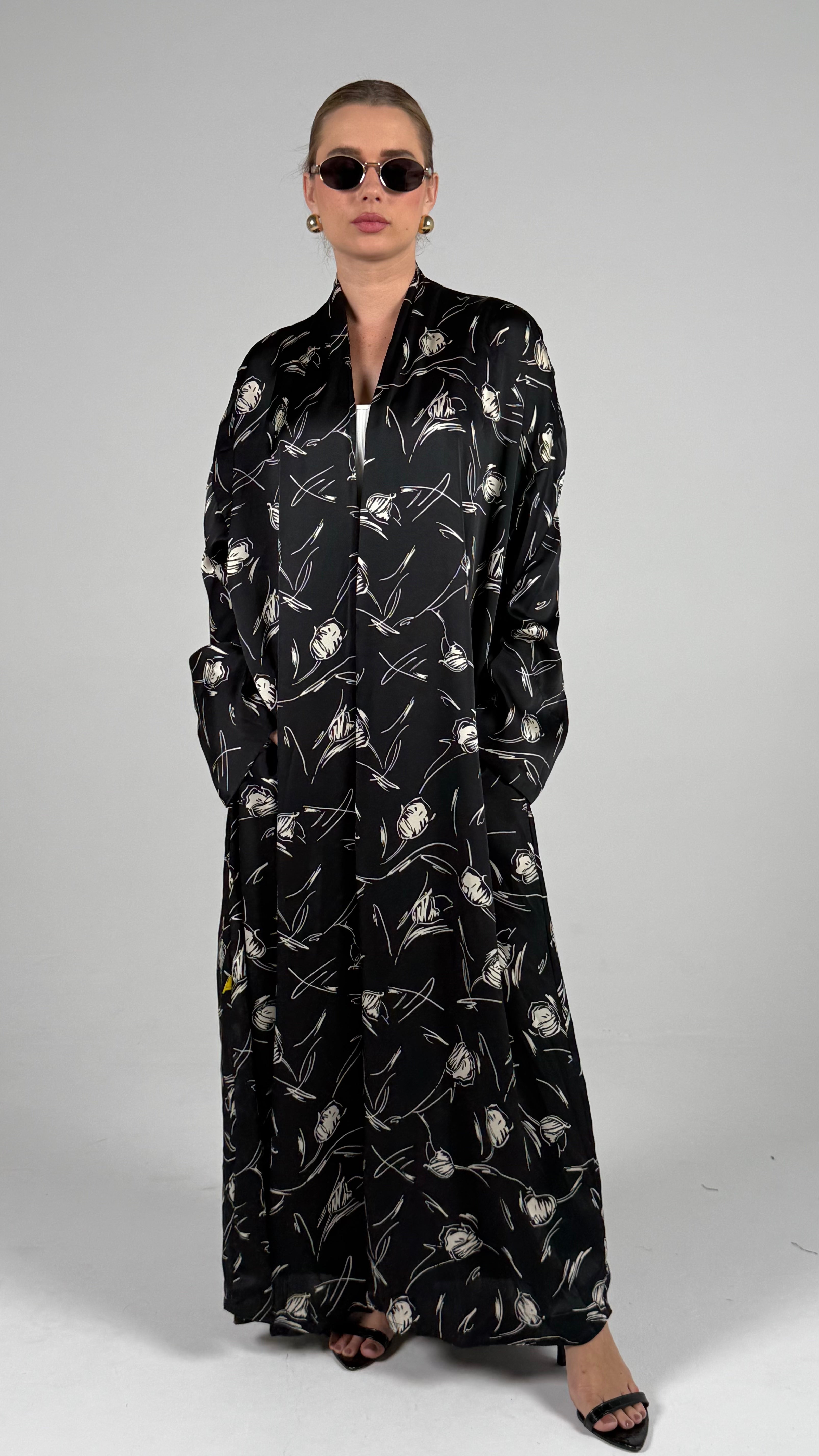 Pocket Abaya-Black Tulip