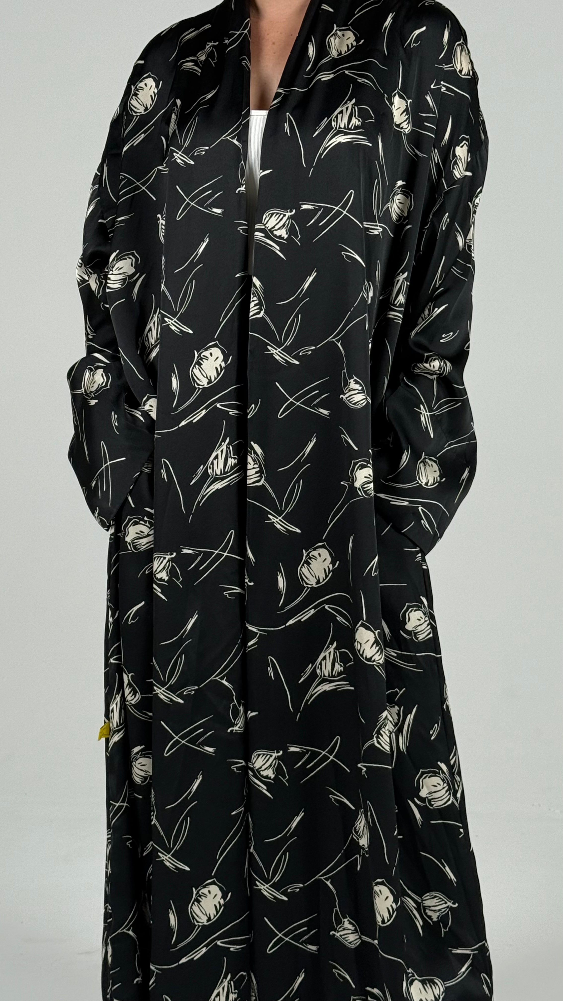 Pocket Abaya-Black Tulip
