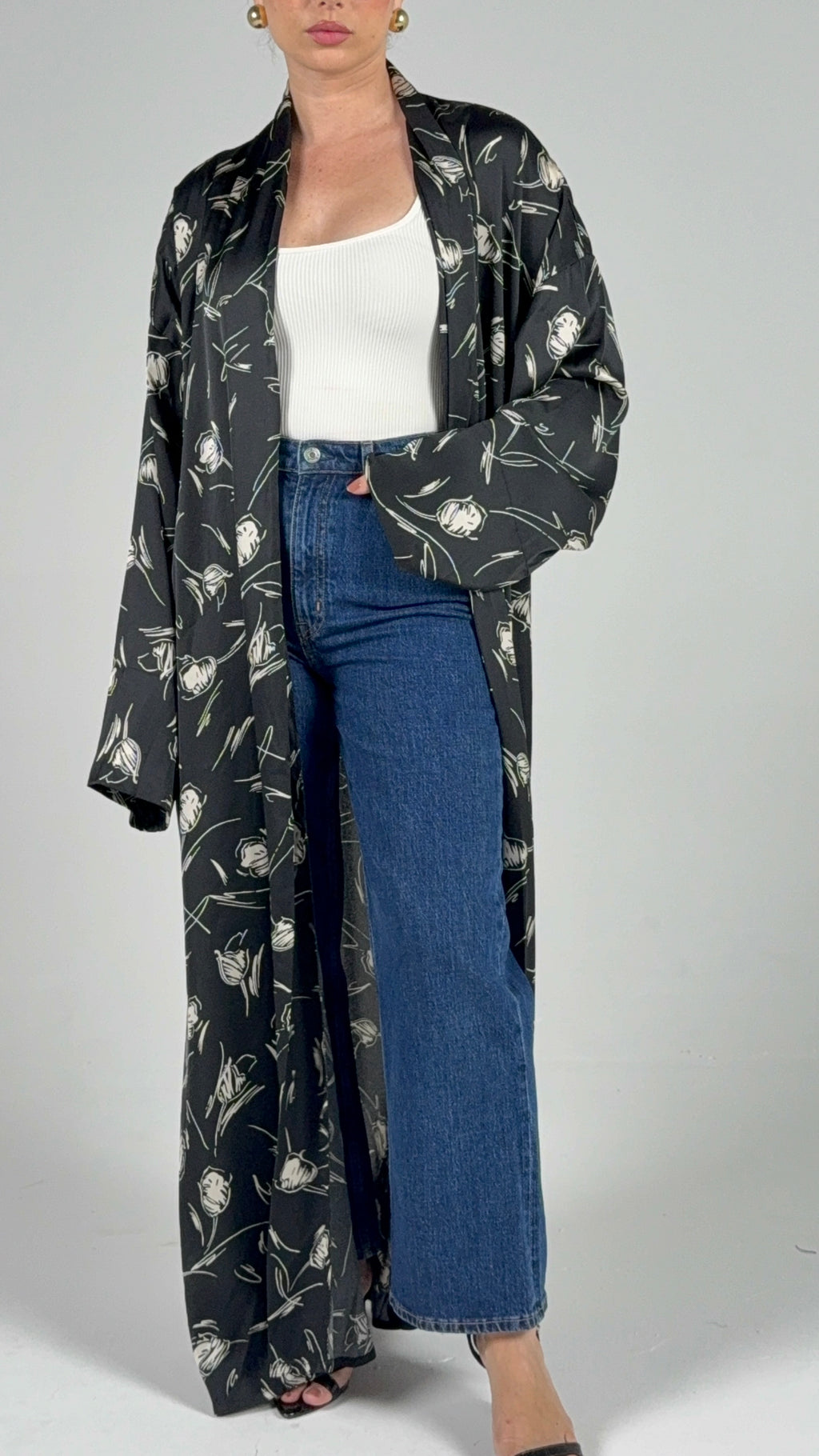 Pocket Abaya-Black Tulip