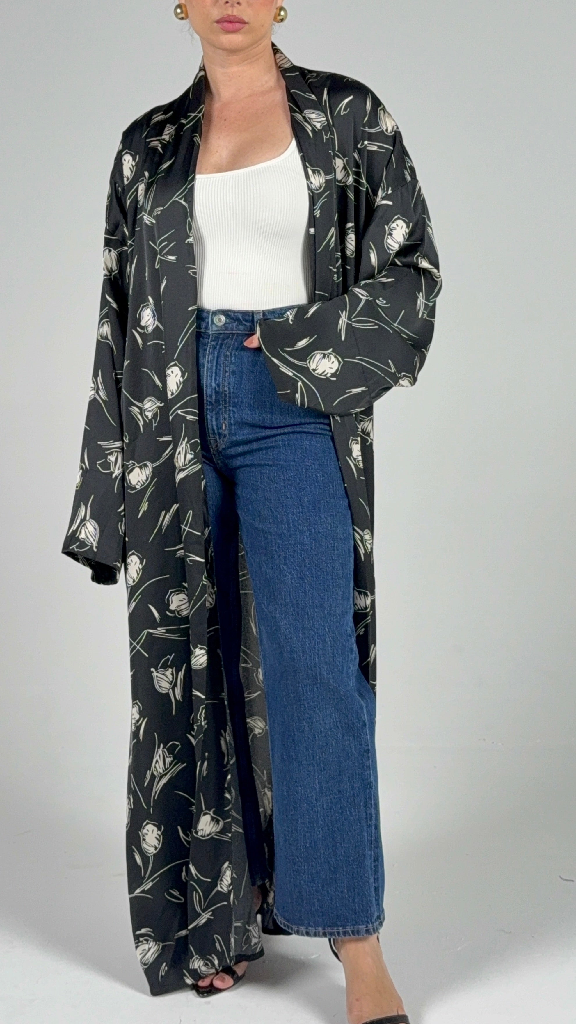 Pocket Abaya-Black Tulip