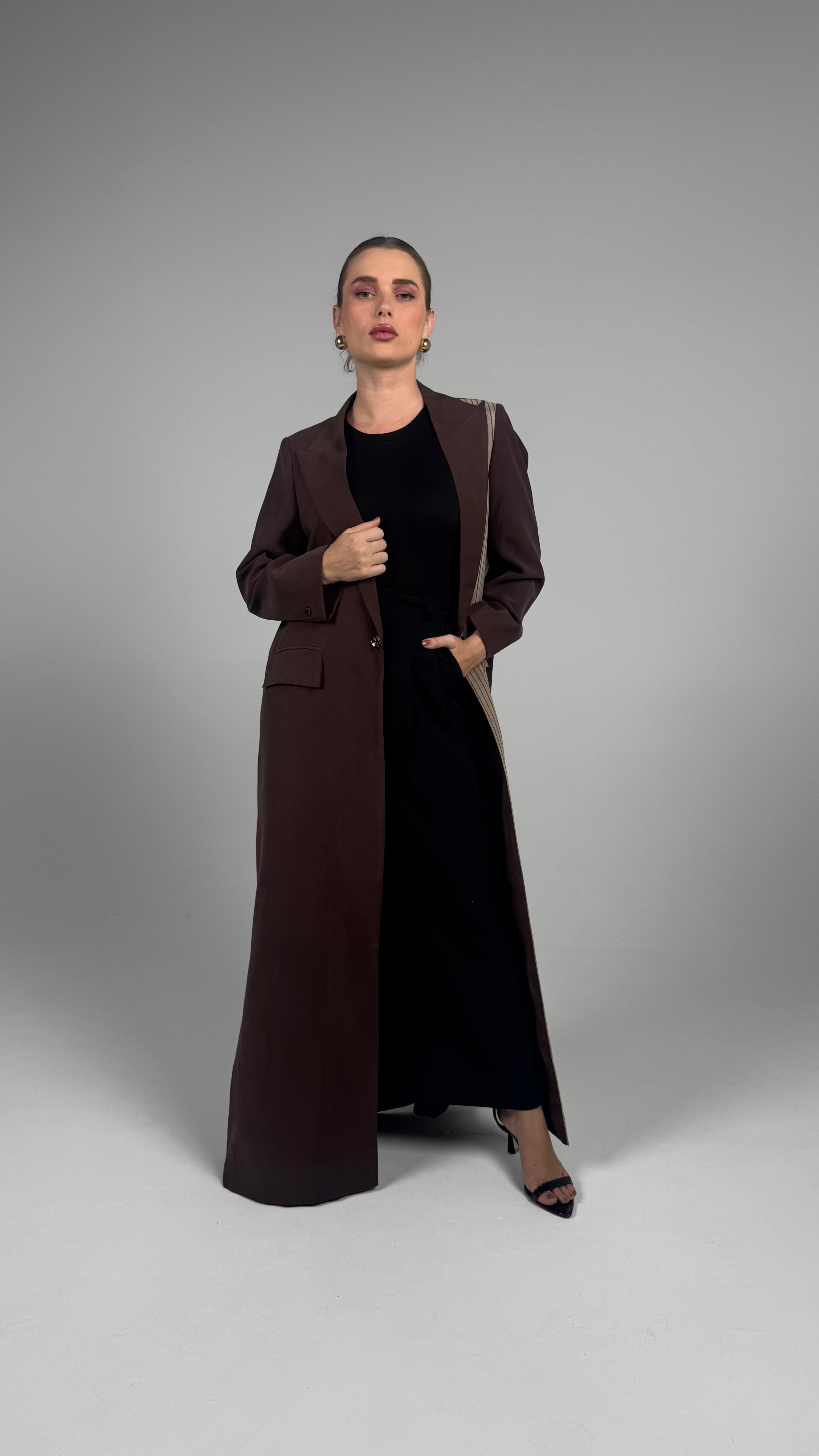 Sneakers Blazer- Brown/beige Strips