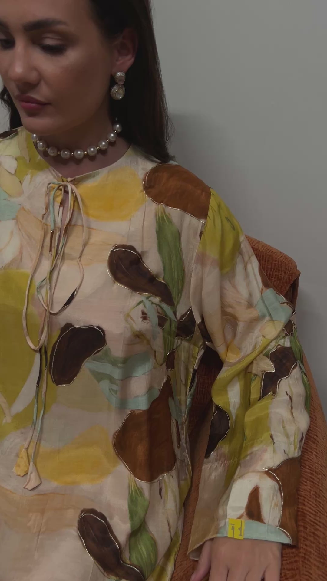 Jalabiya- Yellow Abstract